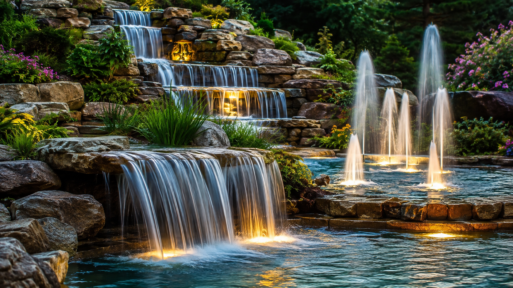 Water Falls & Fountain Cascades